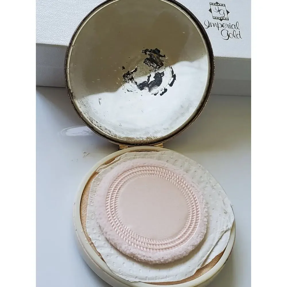 Vintage Houbigant Floral Basket Compact